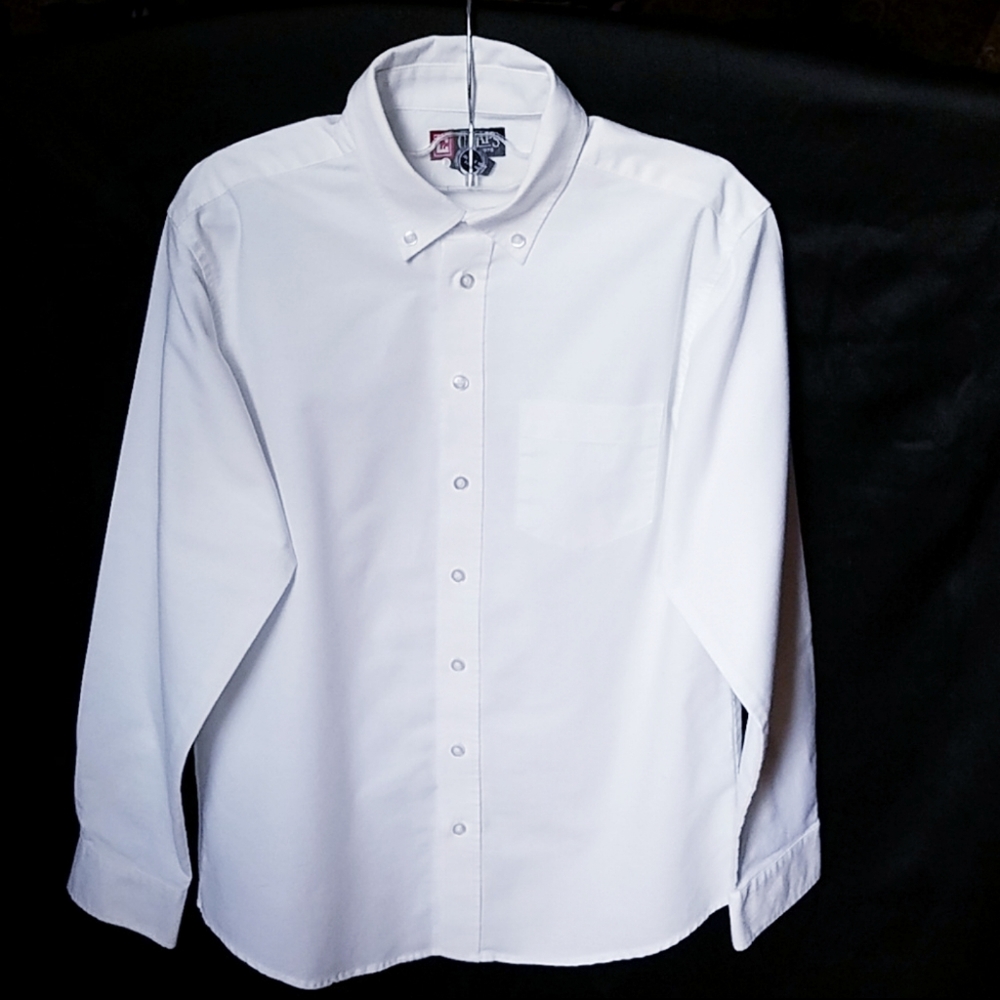 2/$25 Chaps Pure White Young Men's Dress Shirt 16